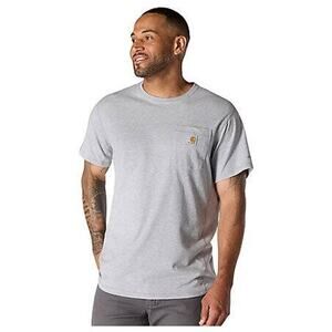 NWT Carhartt Force Relaxed Fit Short Sleeve Pocket T-Shirt in Heather Grey sz M